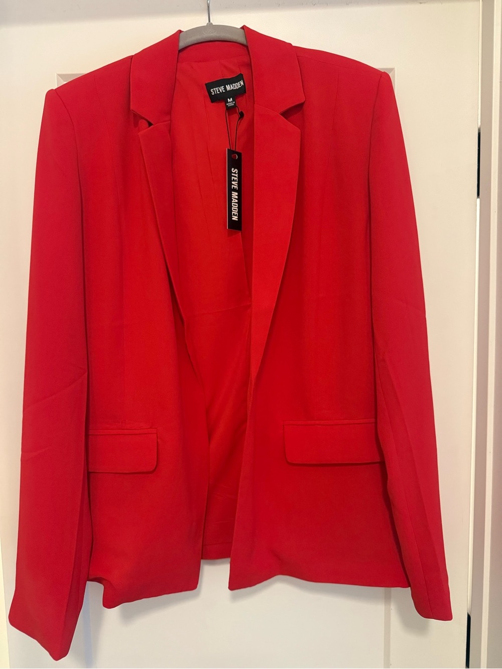 Steve Madden Red Women's Tailored Blazer Jacket